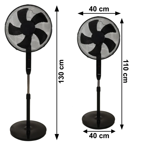 Melns ventilators 45 W ar tālvadības pulti Elektronika un sadzīves tehnika LONGWELL INDUSTRIAL LTD