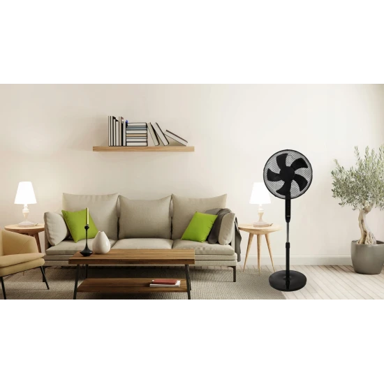 Melns ventilators 45 W ar tālvadības pulti Elektronika un sadzīves tehnika LONGWELL INDUSTRIAL LTD