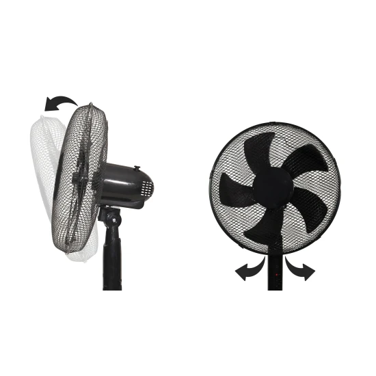 Melns ventilators 45 W ar tālvadības pulti Elektronika un sadzīves tehnika LONGWELL INDUSTRIAL LTD
