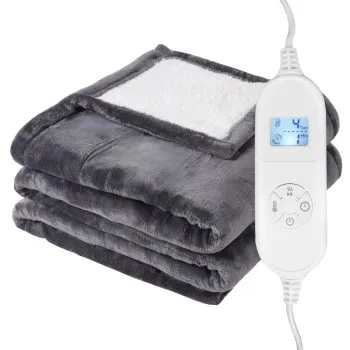 Divpusēja elektriskā sega 160x180 cm ar apsildāmu paklājiņu