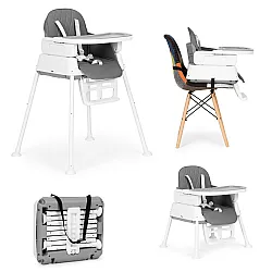 ECOTOYS 3-in-1 salokāms pelēks zīdaiņu sēdeklītis