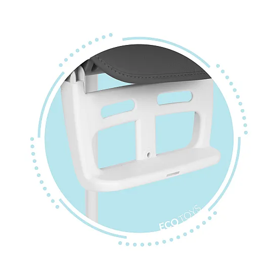 ECOTOYS 3-in-1 salokāms pelēks zīdaiņu sēdeklītis