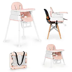 Salokāms 3-in-1 ECOTOYS rozā bērnu sēdeklītis