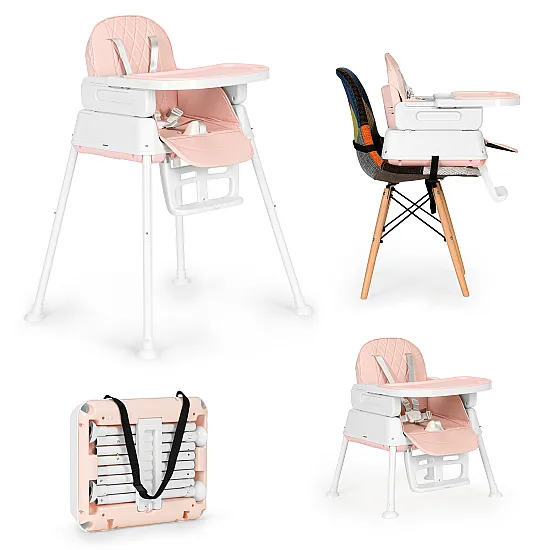 Salokāms 3-in-1 ECOTOYS rozā bērnu sēdeklītis