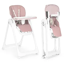 ECOTOYS pink highchair with height adjustment