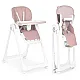 High Chair for Feeding Adjustable Height Eco Leather Straps Double Tray ECOTOYS