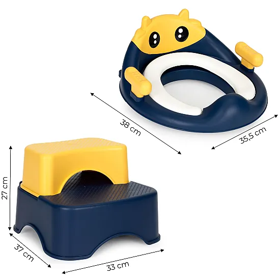 Tualetes poda sēdeklis ar pakāpieniem bērniem ECOTOYS