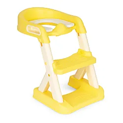 Children's yellow toilet seat with steps ECOTOYS
