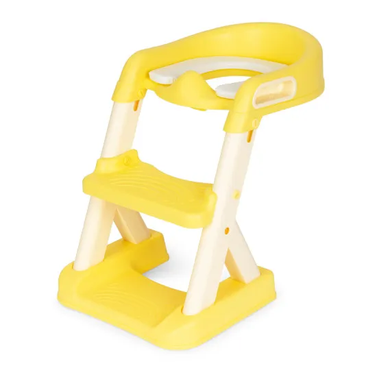 Children's yellow toilet seat with steps ECOTOYS