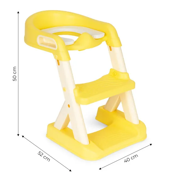 Children's yellow toilet seat with steps ECOTOYS