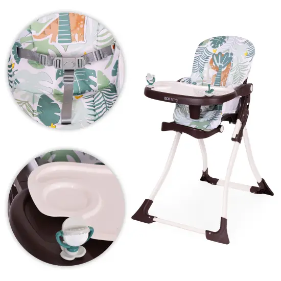 ECOTOYS saliekamais bērnu krēsls ar rotaļlietām