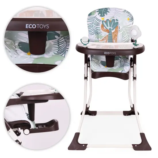 ECOTOYS saliekamais bērnu krēsls ar rotaļlietām