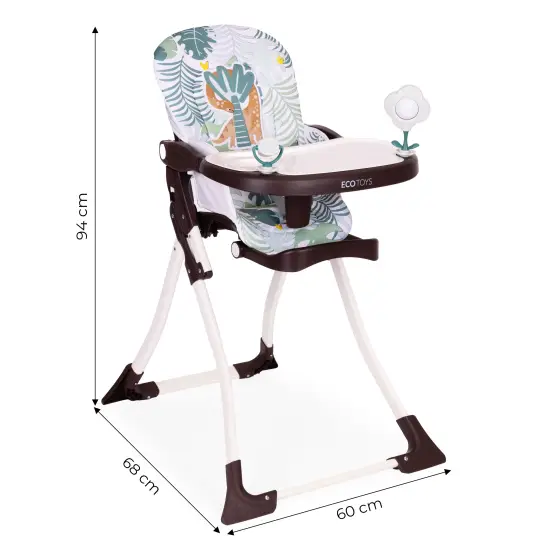 ECOTOYS saliekamais bērnu krēsls ar rotaļlietām