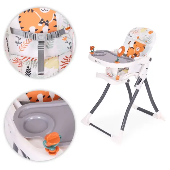 ECOTOYS saliekamais bērnu krēsls ar rotaļlietām