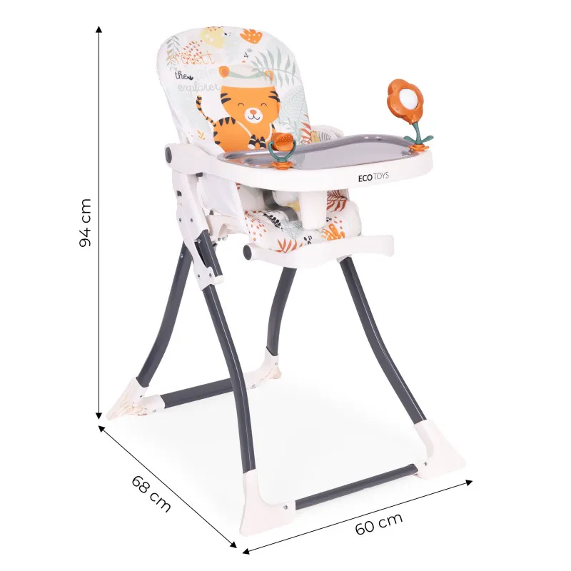 ECOTOYS saliekamais bērnu krēsls ar rotaļlietām