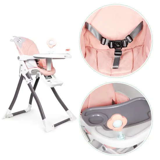 ECOTOYS salokāms rozā bērnu krēsls