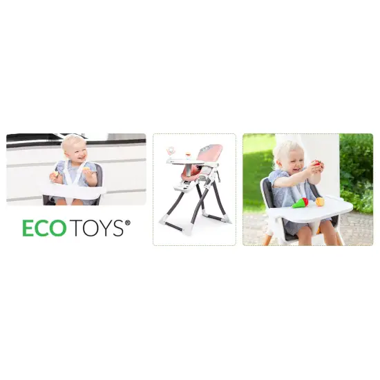 ECOTOYS salokāms rozā bērnu krēsls