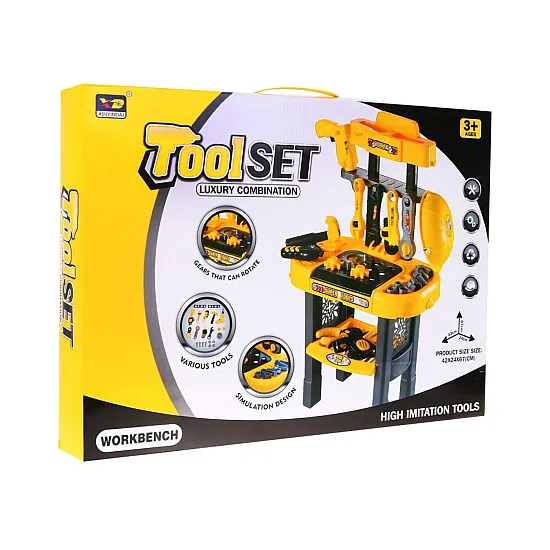 Kids Workbench Tool Table with Tools 23 Pieces Darbo įrankiai MULTISTORE