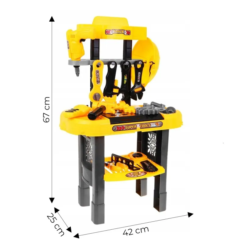 Kids Workbench Tool Table with Tools 23 Pieces Darba rīki MULTISTORE