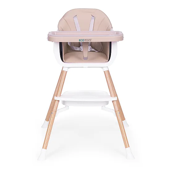 Bērnu ēdamkrēsliņš 2-in-1 smilškrāsā ECOTOYS