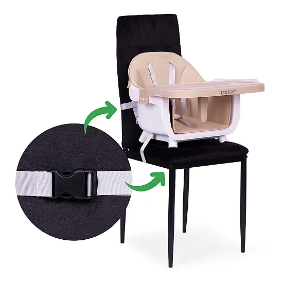 Bērnu ēdamkrēsliņš 2-in-1 smilškrāsā ECOTOYS