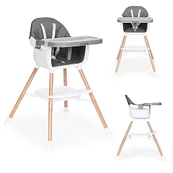 Bērnu ēdamkrēsliņš 2-in-1 pelēks ECOTOYS