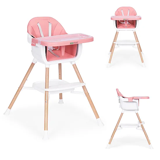 Bērnu ēdamkrēsliņš „2-in-1“, rozā, „ECOTOYS“