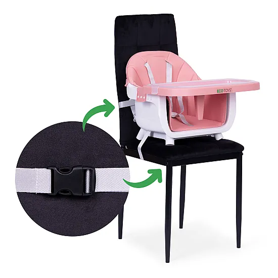 Bērnu ēdamkrēsliņš „2-in-1“, rozā, „ECOTOYS“