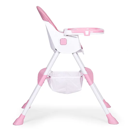 Bērnu ēdamkrēsliņš ar paliktni un grozu, rozā krāsā, ECOTOYS