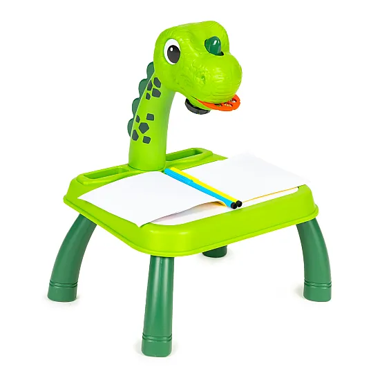 Green dinosaur whiteboard projector, 12 markers, 24 stencils Outdoor MULTISTORE