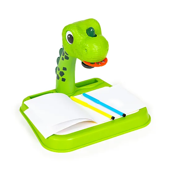 Green dinosaur whiteboard projector, 12 markers, 24 stencils Outdoor MULTISTORE