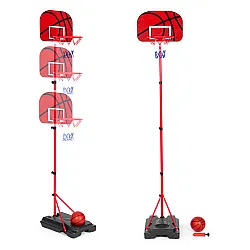 Basketa grozs ar grozu bērniem, ar regulējamu augstumu, ar bumbu sūkni
