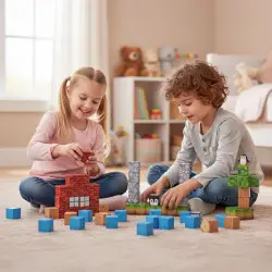 Magnētisko būvklucīšu komplekts bērniem, 87 gab.