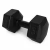 Sešstūraļu melno hantļu komplekts 2x5 kg MOVEPRO