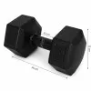 Sešstūraļu melno hantļu komplekts 2x5 kg MOVEPRO