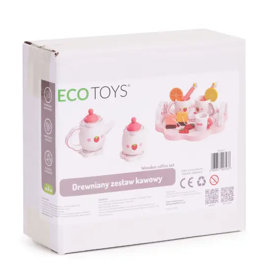 Koka tējas piederumu komplekts: tējkanna un tasītes 14 gab ECOTOYS