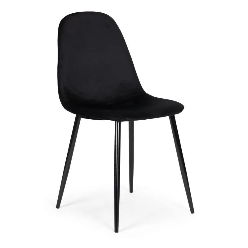 4 samta krēsli melnā krāsā ēdamistabai un viesistabai Krēsli un krēsli ModernHome