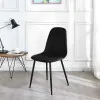 4 samta krēsli melnā krāsā ēdamistabai un viesistabai Krēsli un krēsli ModernHome