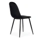 4 samta krēsli melnā krāsā ēdamistabai un viesistabai Krēsli un krēsli ModernHome