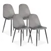 4 samta krēsli pelēkā krāsā ēdamistabai un viesistabai Krēsli un krēsli ModernHome