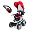 Tricycle rotating canopy durable rubber wheels red