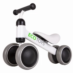 Balts mini līdzsvara velosipēds