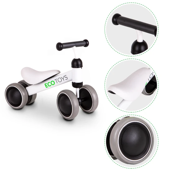 Balts mini līdzsvara velosipēds Velosipēdi ECOTOYS