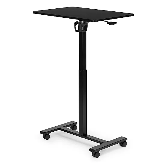 Pārvietojams melns galds ar regulējamu augstumu, 70x48 cm, ModernHome