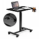 Pārvietojams melns regulējams galds 70x48 cm ModernHome