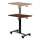 Pārvietojams brūns regulējams galds 70x48 cm ModernHome