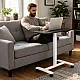 Melna, augstumā regulējama mobilā galda 70x48 cm, ModernHome