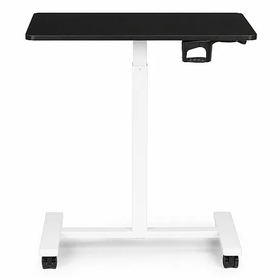 Melna, augstumā regulējama mobilā galda 70x48 cm, ModernHome