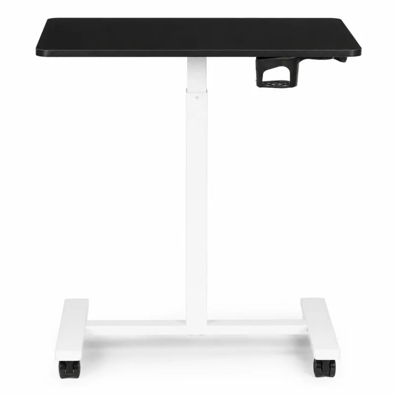 Melna, augstumā regulējama mobilā galda 70x48 cm, ModernHome