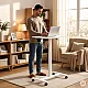 Balts mobilais galds ar regulējamu augstumu, 70 x 48 cm, ModernHome